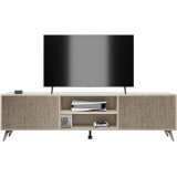 Mueble de salón y TV composición apilable para salón 180 Cm Color roble